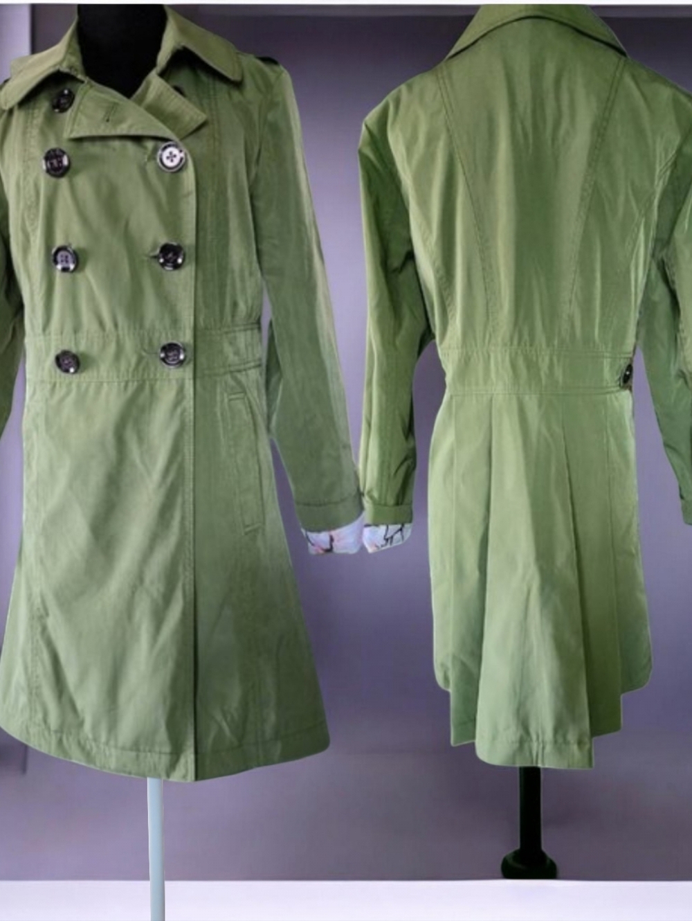 RELATIVITY Green Style Peacoat Size MED